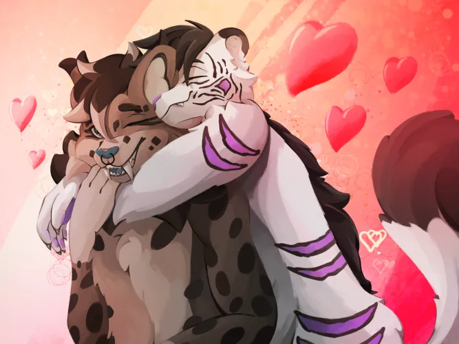 Thumbnail anhanme Reveals Lovely Hug Artwork for Furry Art Fans