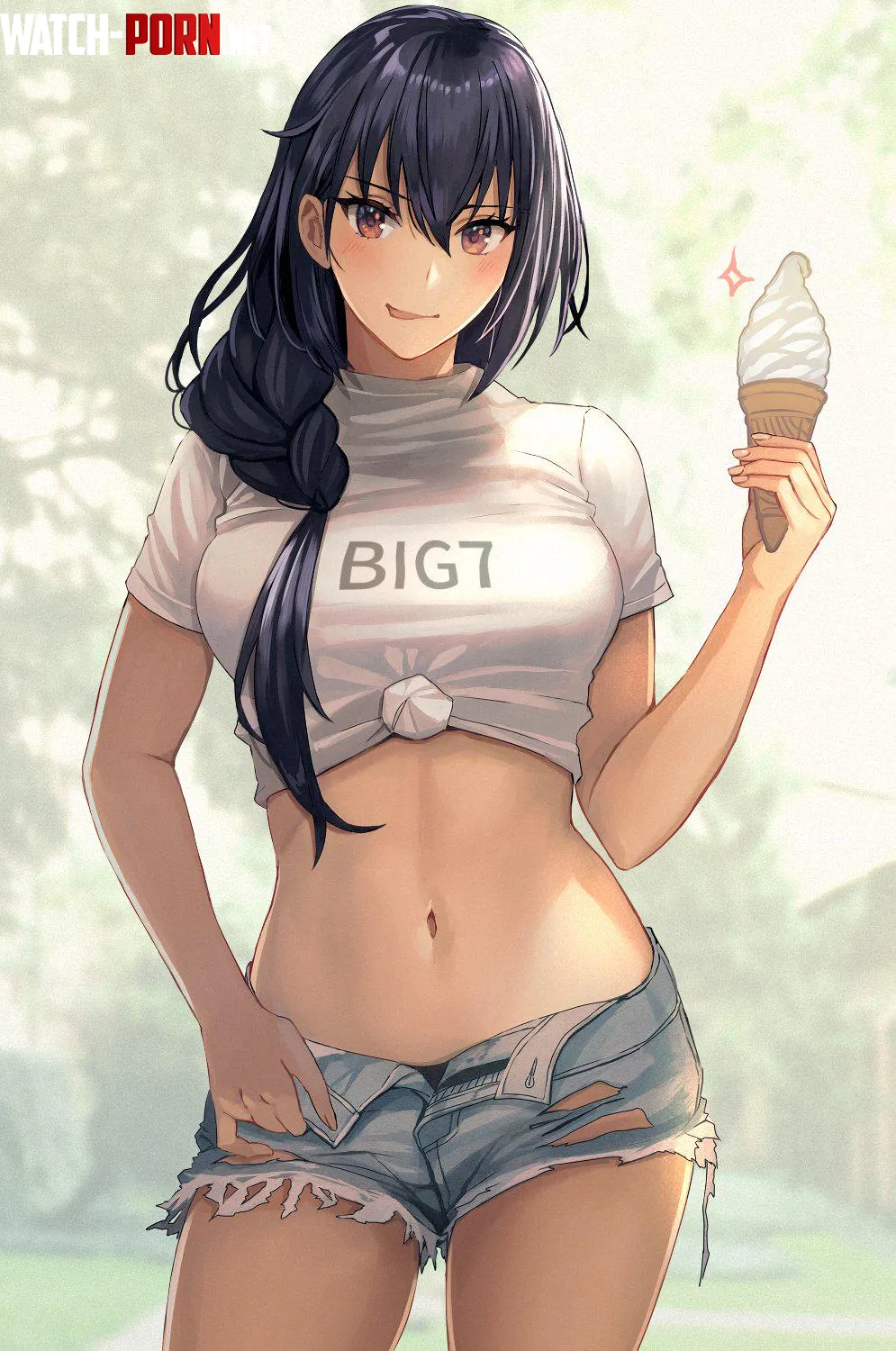 Nagatos delicious midriff and ice cream by marxsander2016