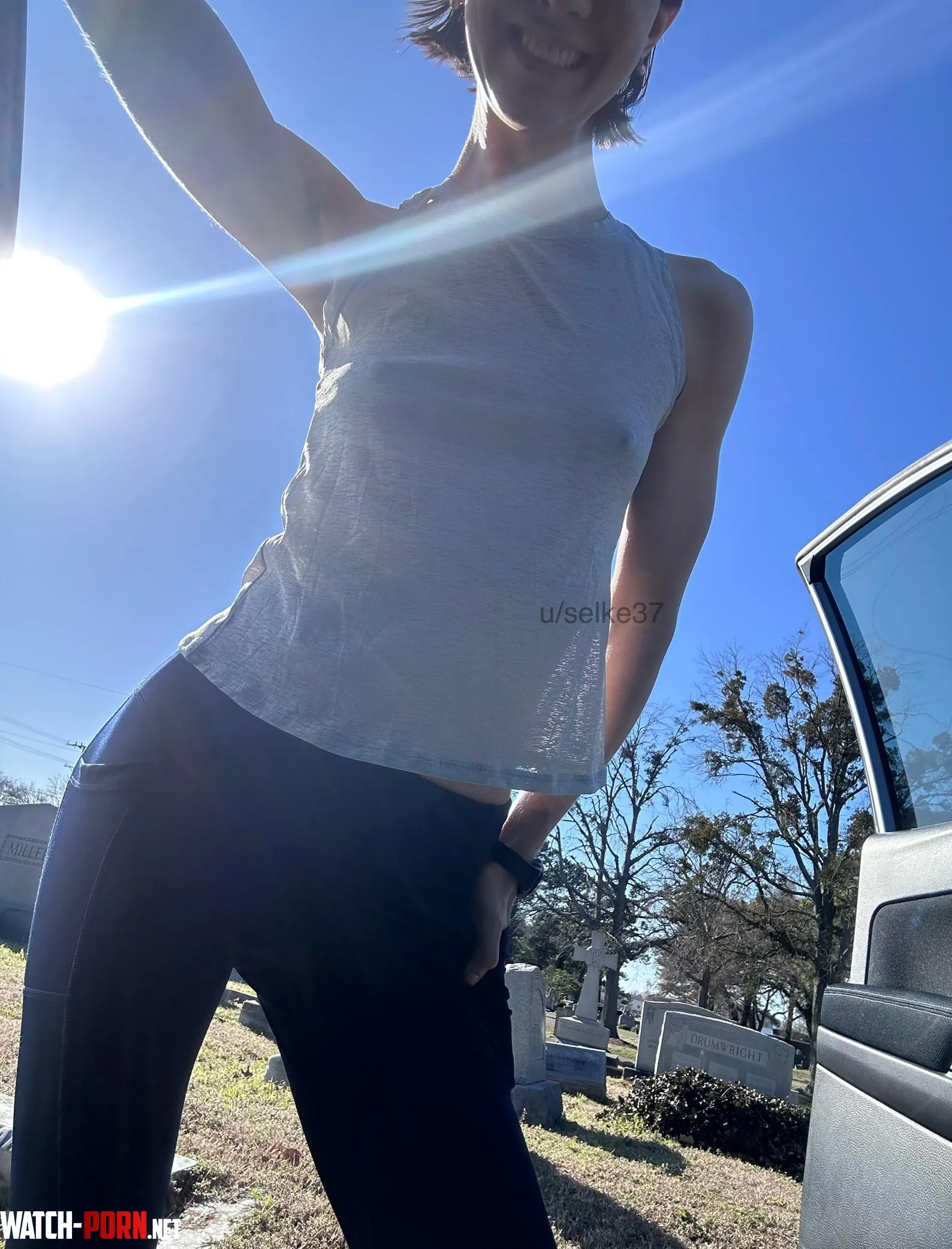 great day for a braless run by selke37