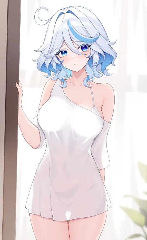 Thumbnail Lightly clothed Furina in Genshin Impact by marxsander2016 | Ecchi