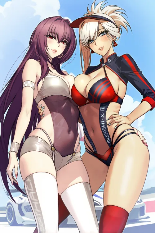 Thumbnail Trio of Bunnies by CheetahSperm18 - Charming Anime Bodysuits Trio