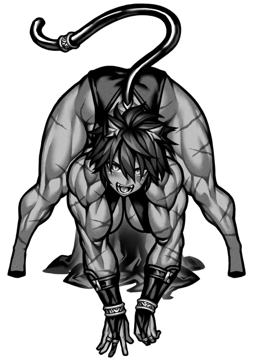 Thumbnail Yotaro Original's Unique Art: Mao in Attack Position