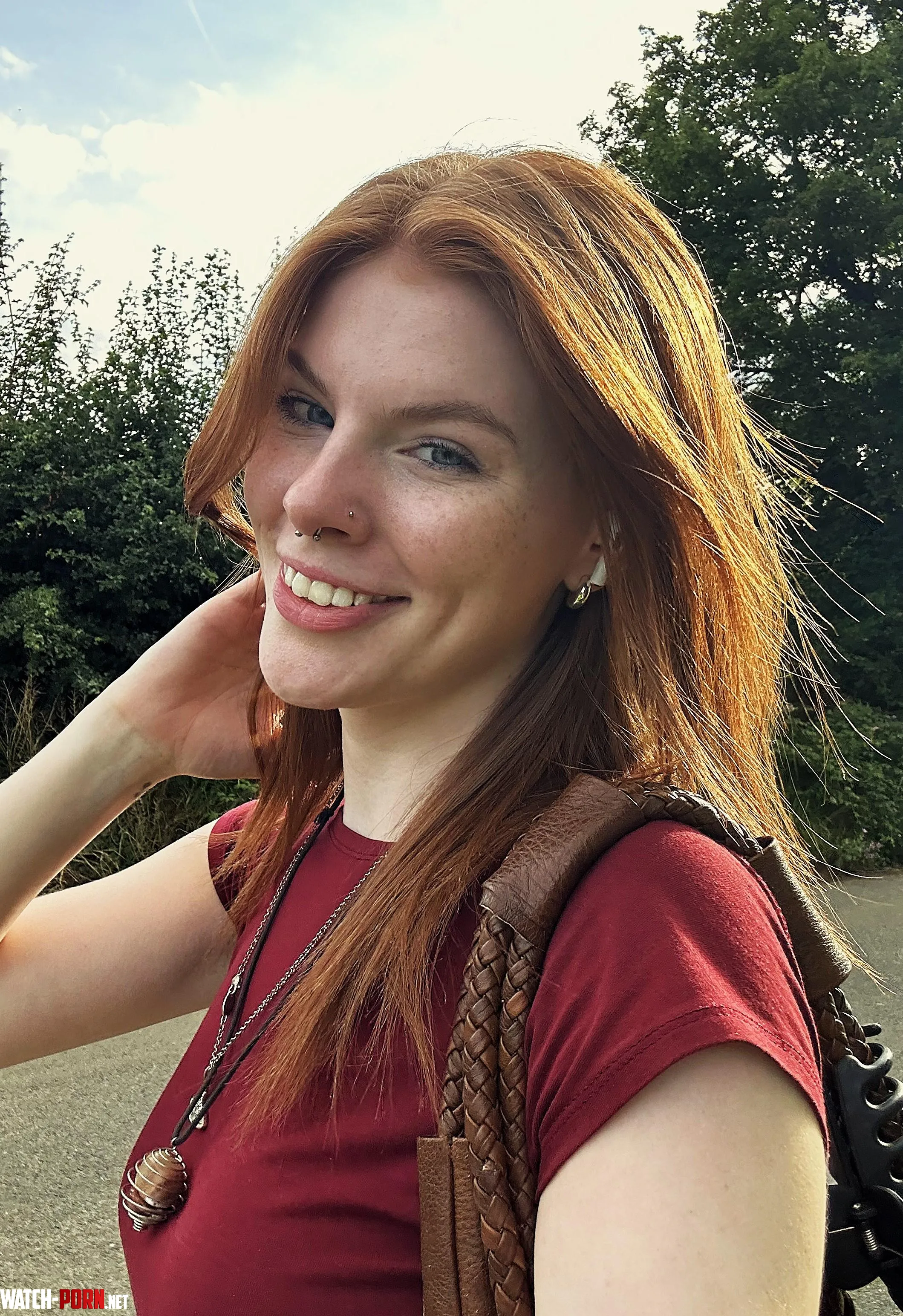 your classy red head and her genuine smile by HostFinal1183