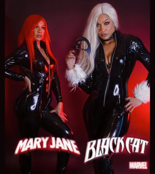 Thumbnail Mesmerizing Black Cat and Mary Jane Cosplay by naught3