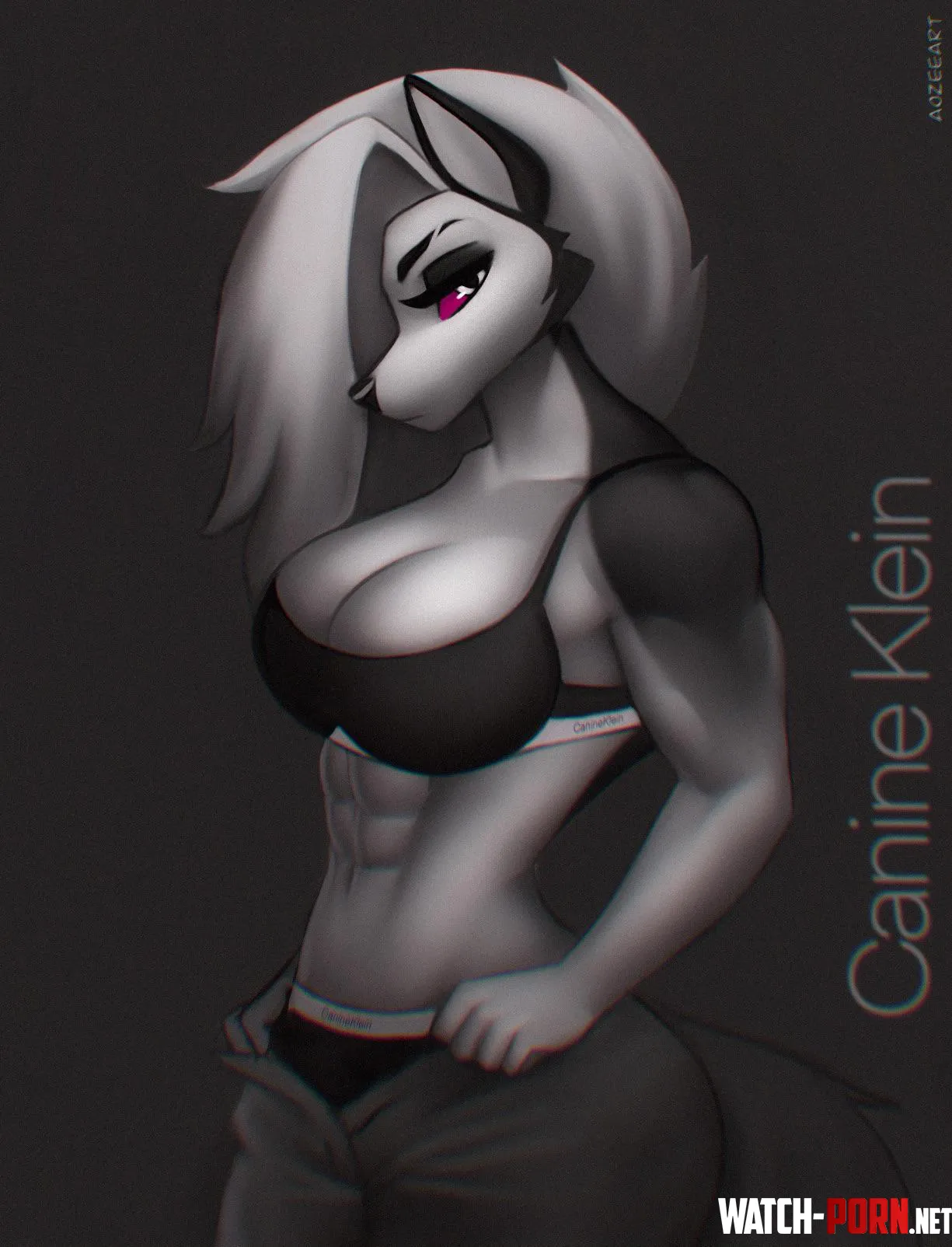 Loona as a Calvin Kleins Model AozeeArt Helluva Boss by I_Am_Nioh