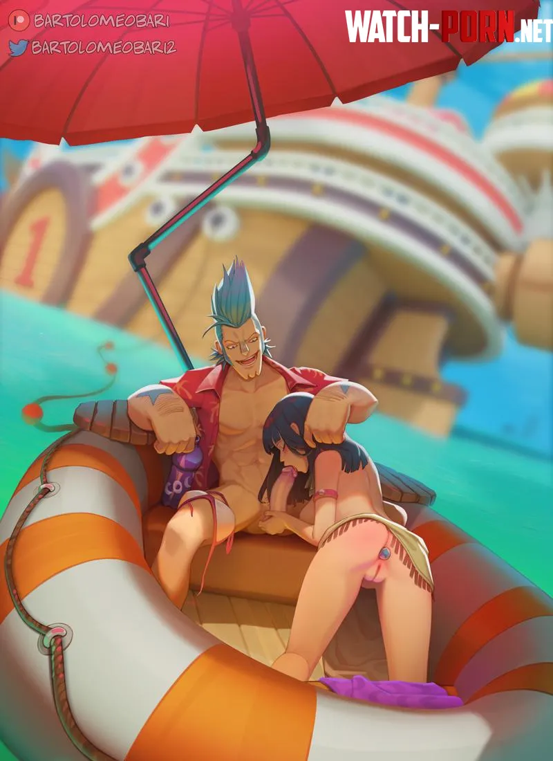 franky and robin have a nice time relaxing in his new invention  by Apprehensive-Two-702