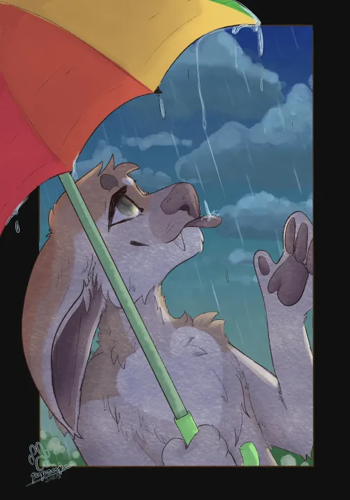Thumbnail Embrace the Serenity of a Good Rainstorm by justadumbpup