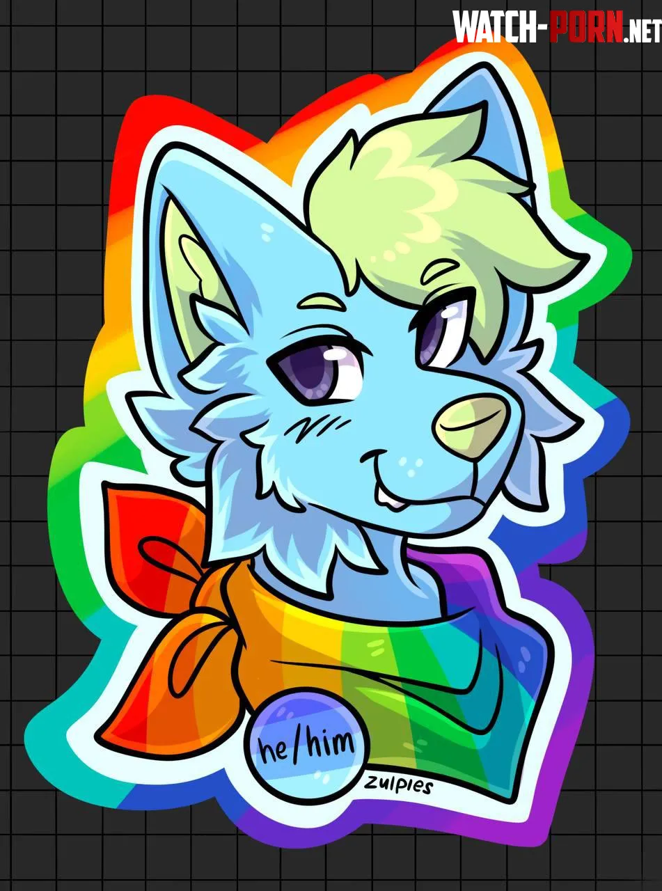 pride badge commission by Cheddaruyy
