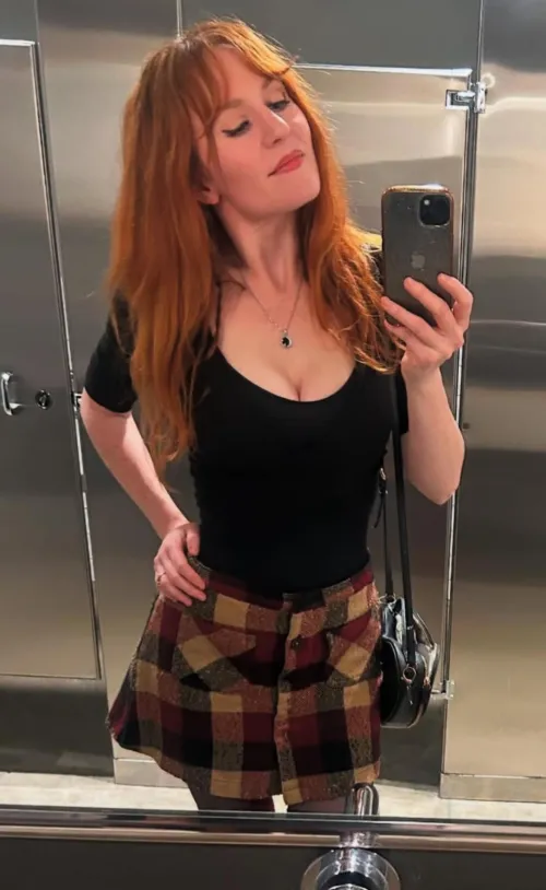 Thumbnail Redheaded Goddesses: A Stylish Plaid Skirt Revelation