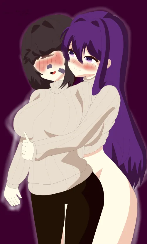 Thumbnail DDLCRule34 - Art by Me, Spicy Selfship with Me and Yuri by 1mn0tn1ko