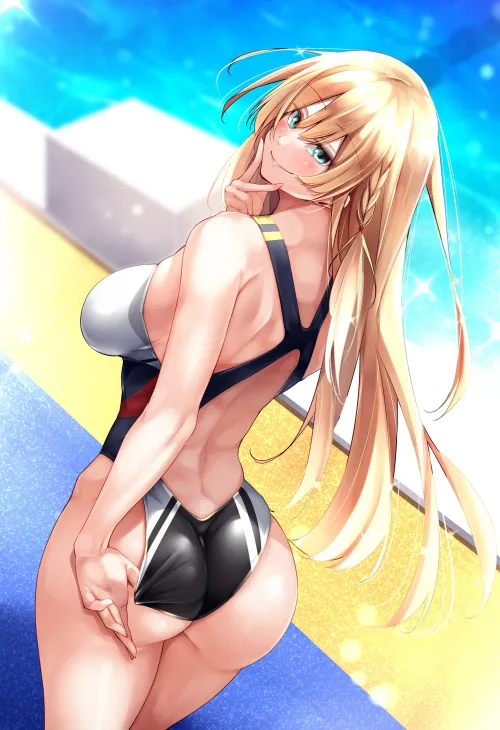 Thumbnail Kongou in Swimsuit: Azur Lane Delight by TheDerpSpoon r AnimeBooty