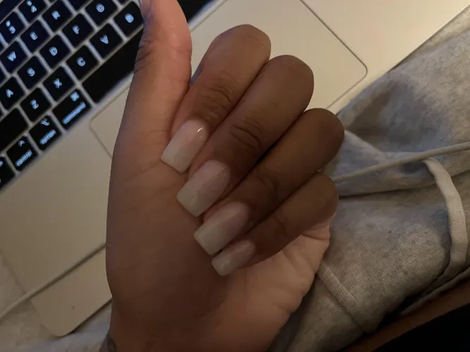 Thumbnail Natural Pink and White Love - sassysquiddy's Flair | nailFetish Category