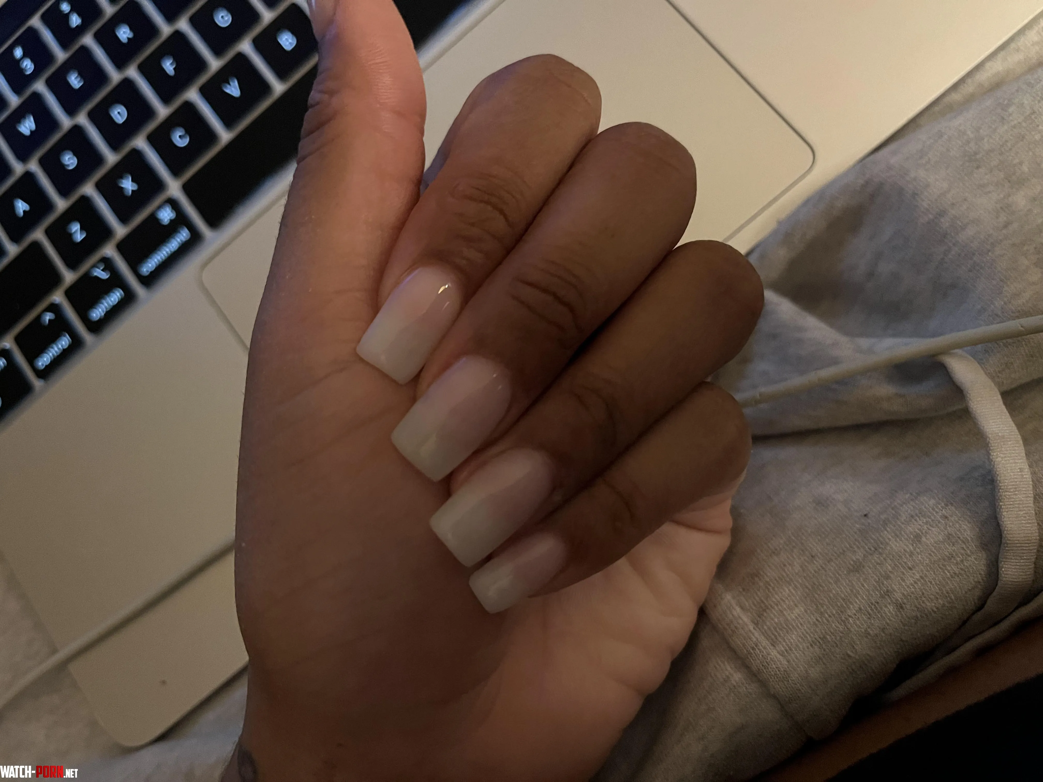 I love them natural pinkwhite and square  by sassysquiddy