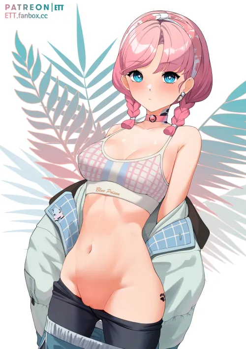 Thumbnail Admire Blue Poison in Low Pants | Ecchi Delight by marxsander2016