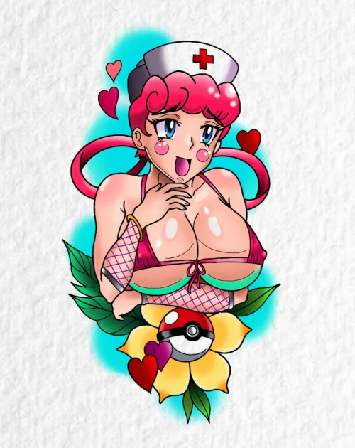 Thumbnail Nurse Joy Redesign - antispawntattoos’ PokePorn Art