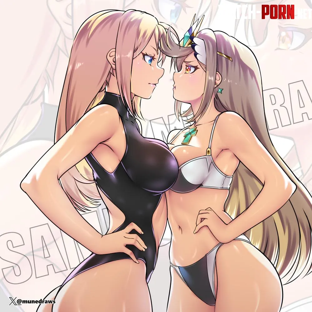Samus vs Mythra FaceOff MuneDraws Metroid x Xenoblade by Lovelycuttte
