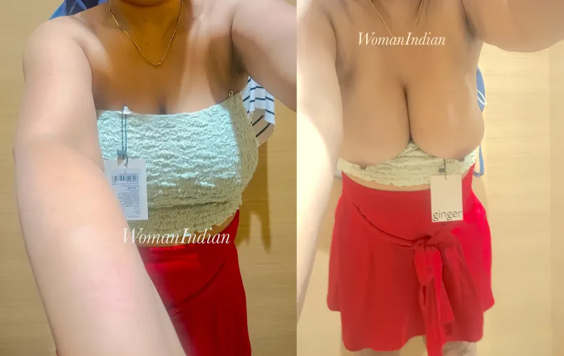 Thumbnail WomanIndian's Sensual Journey: I got naughty in the trial room  seems topless is better than this top Agree 50f in gilf