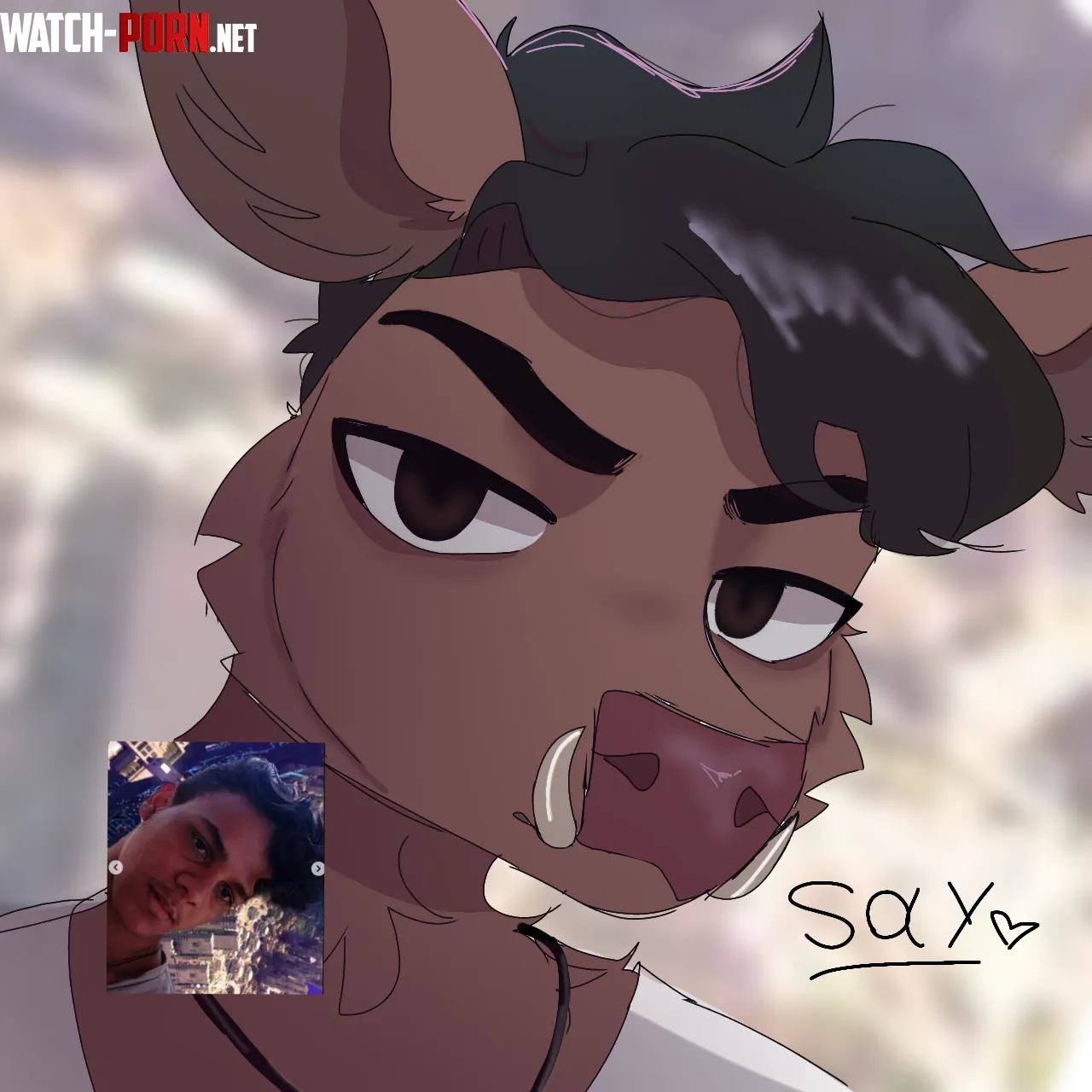 Just drew my friend as a furryhes not a furry XD by BusinessFrosting1237