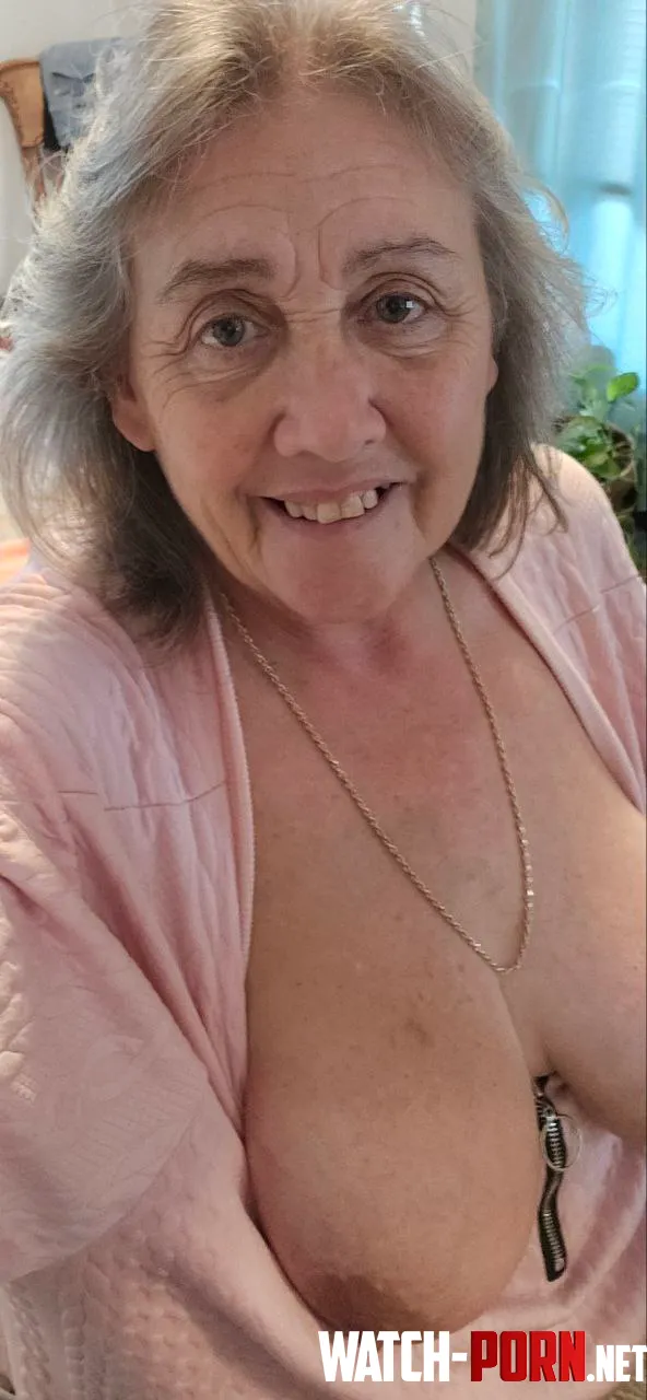 Are you jealous of my chain Because its hanging between my grandma boobs by Constant-Text-8408