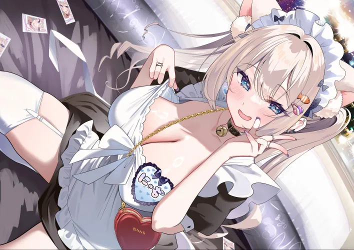 Thumbnail marxsander2016's Neko Maid Teasing in Original Art