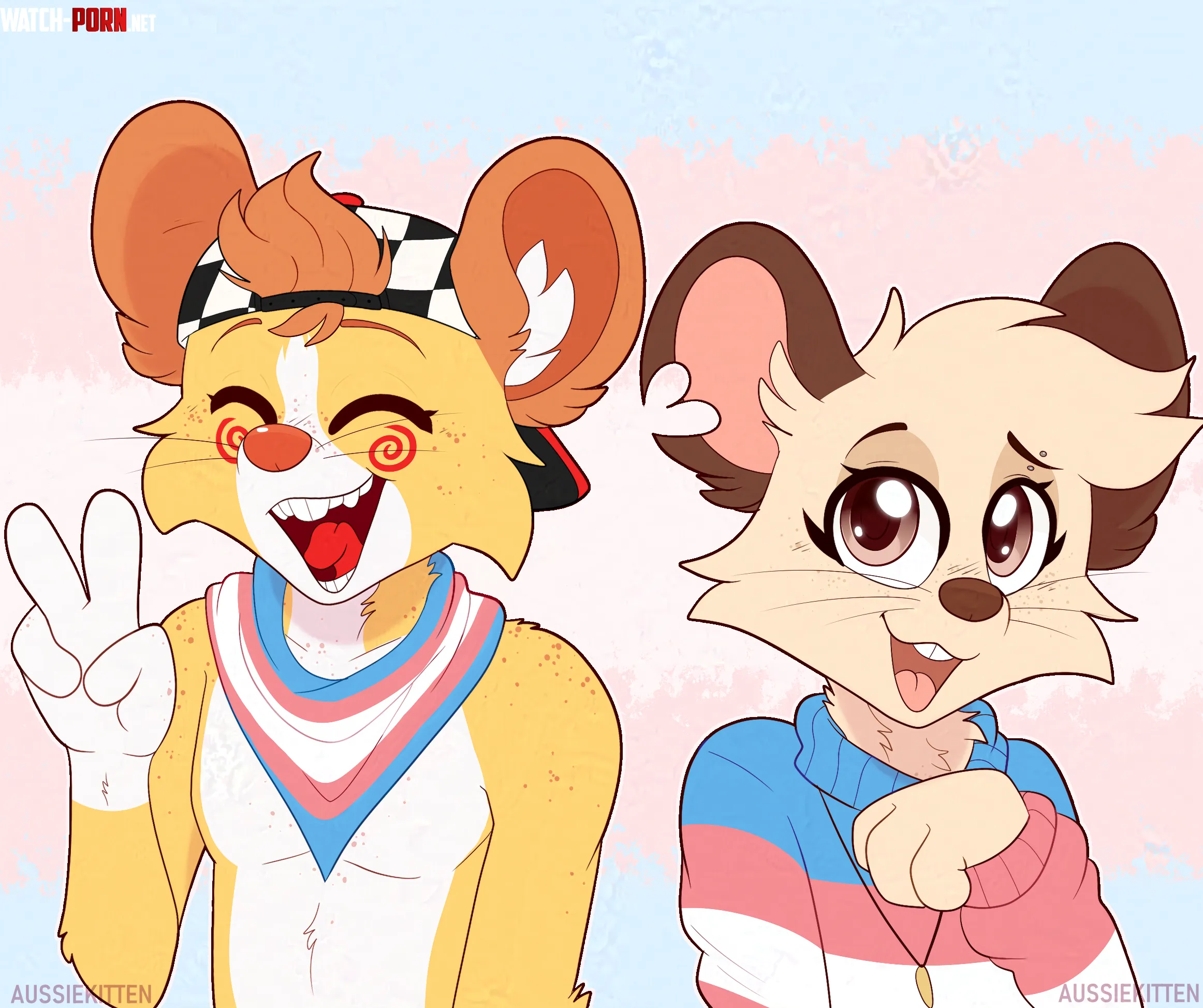 Trans mice Trans mice   A little piece ft my sona Cheddar and jayrnskis character gtwlt by Aussie_Kitten_