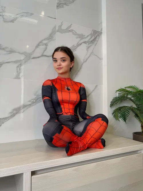 Thumbnail Adorable Costume Alert: The Cutest Spider Man by Cozyy_Kitten | NSFWCostumes