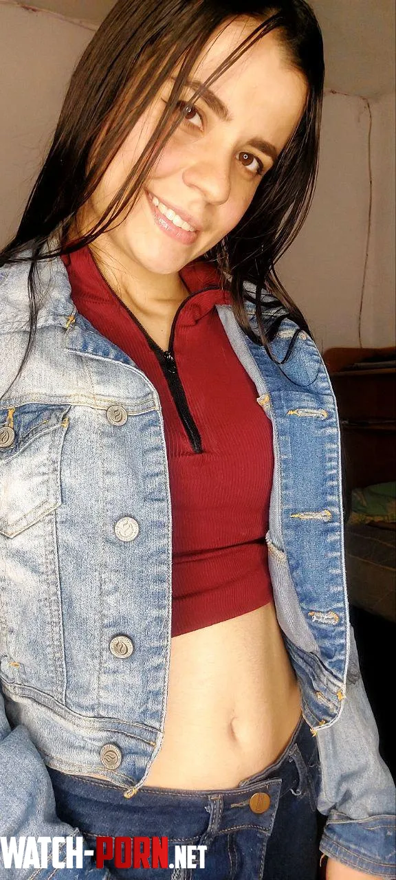 Flaunting my red croptop and denim jacket by DahliaxxMoonlight