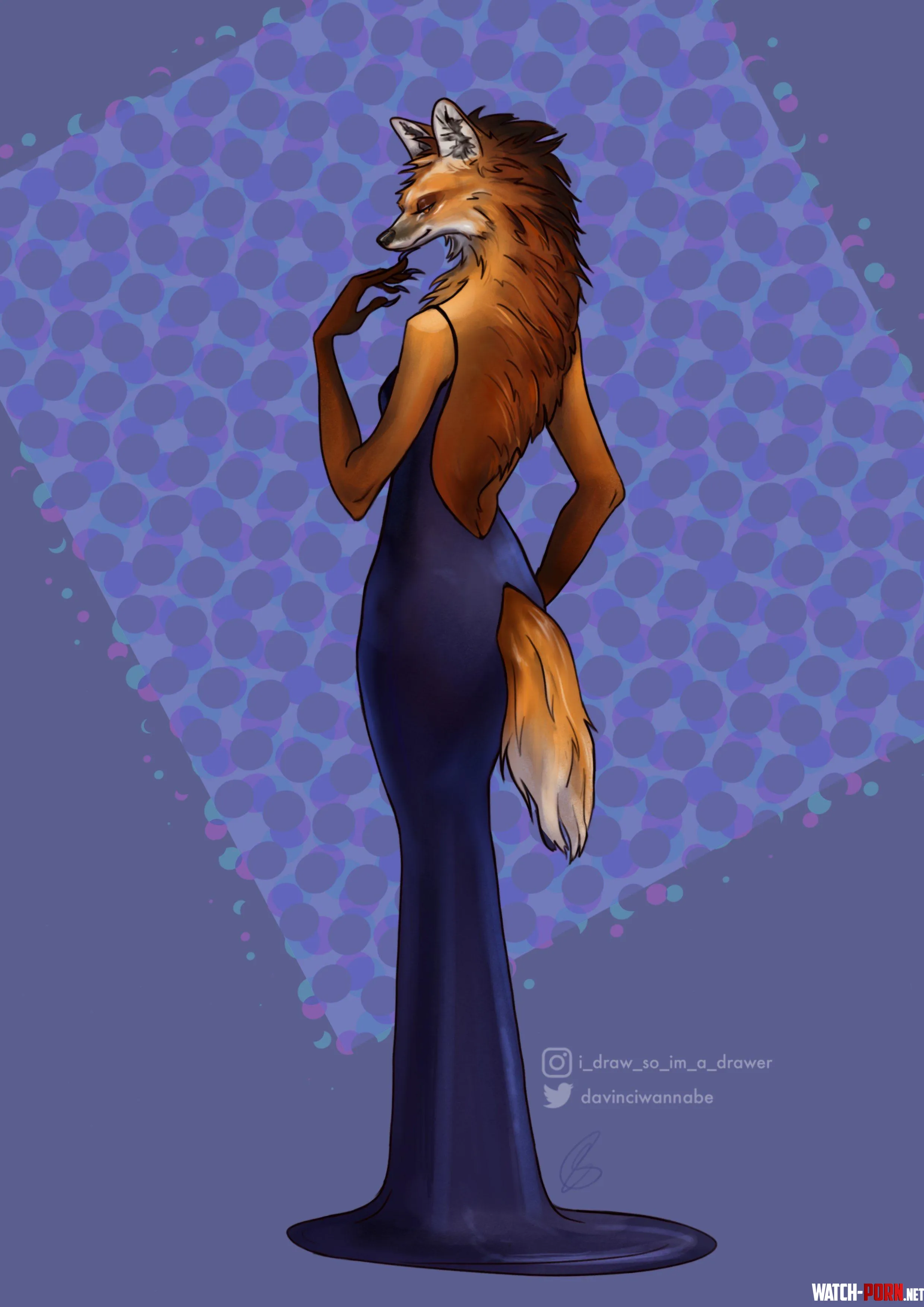 Maned wolf by just_a_drawer
