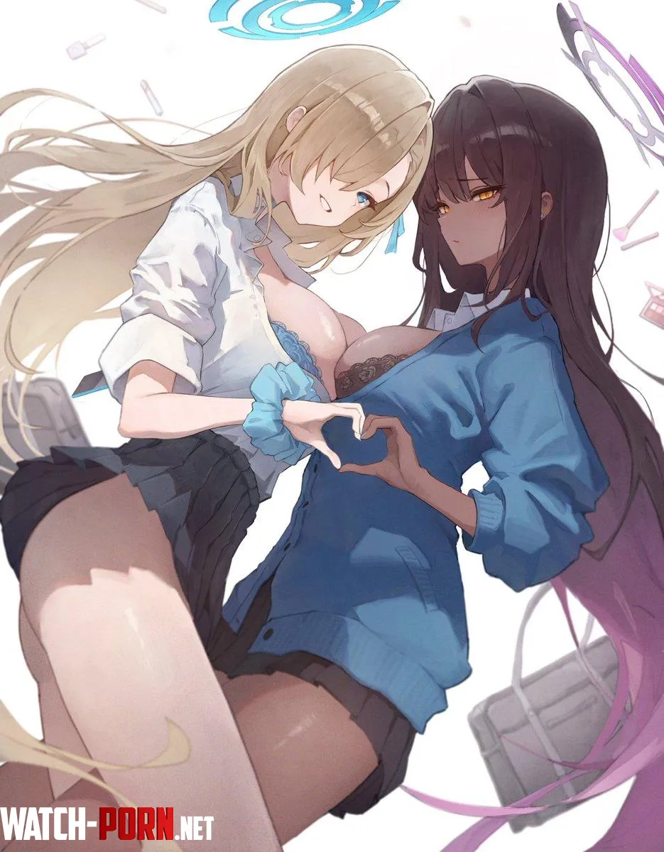 Asuna and Karin By Juhachnana Blue Archive by queshu22
