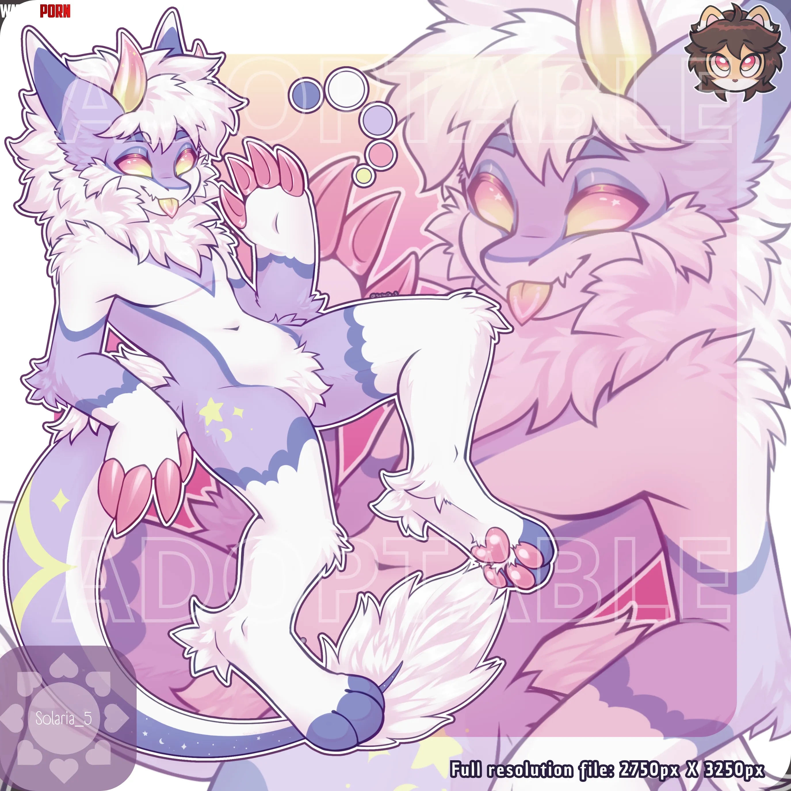 Pastel clouds sunrise  Wickerbeast adoptable Art made by me Solaria5 Info in comments by Solaria_5
