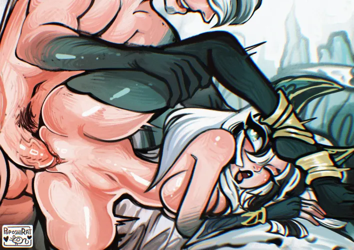 Thumbnail PoposhiRat Depicts Xayah & Rakan Beauty in Rule34LoL