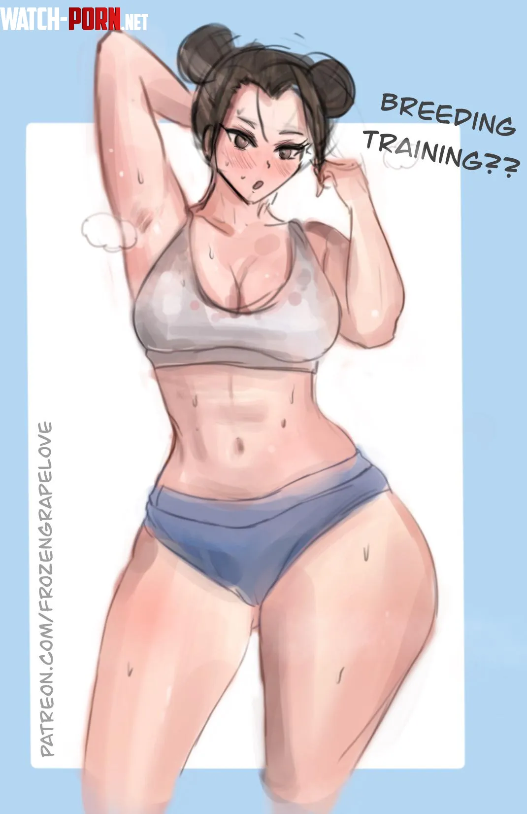 ChunLi Breeding Training OC FrozenGrapeLove by frozen_grape_love