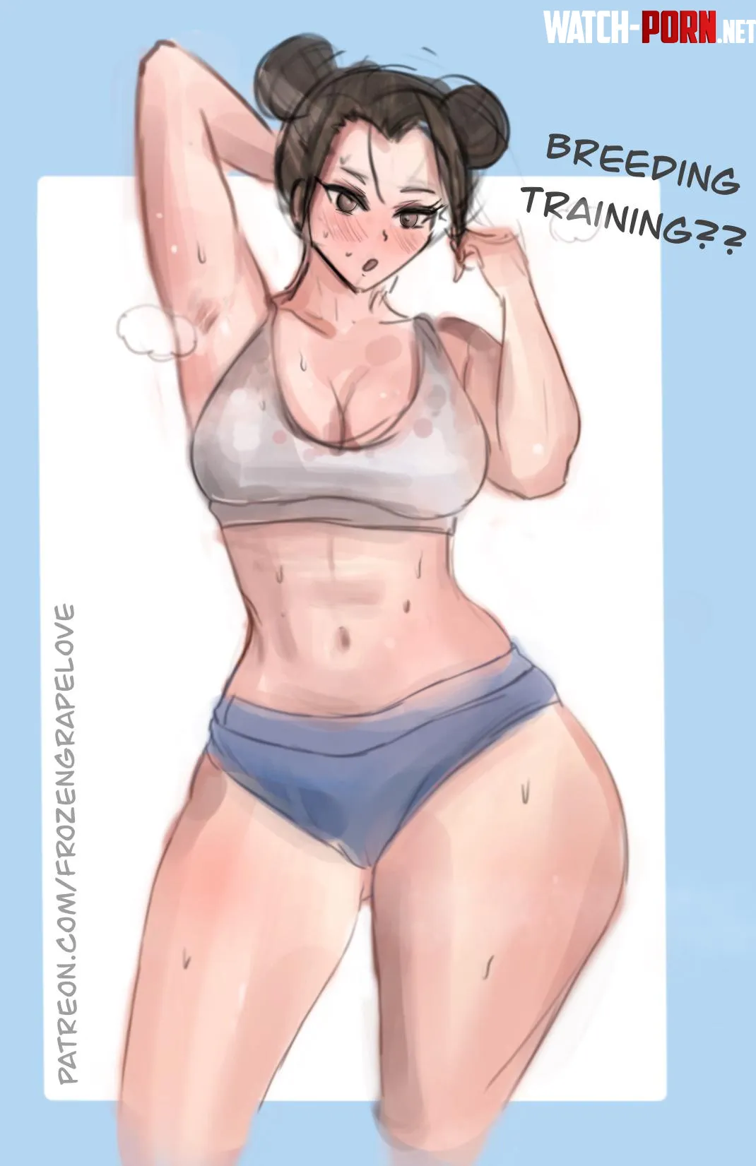 ChunLi Breeding Training OC FrozenGrapeLove by frozen_grape_love
