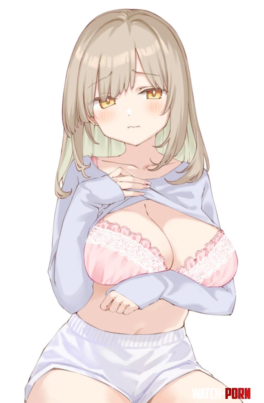 Showing her pink bra Artists OC by marxsander2016