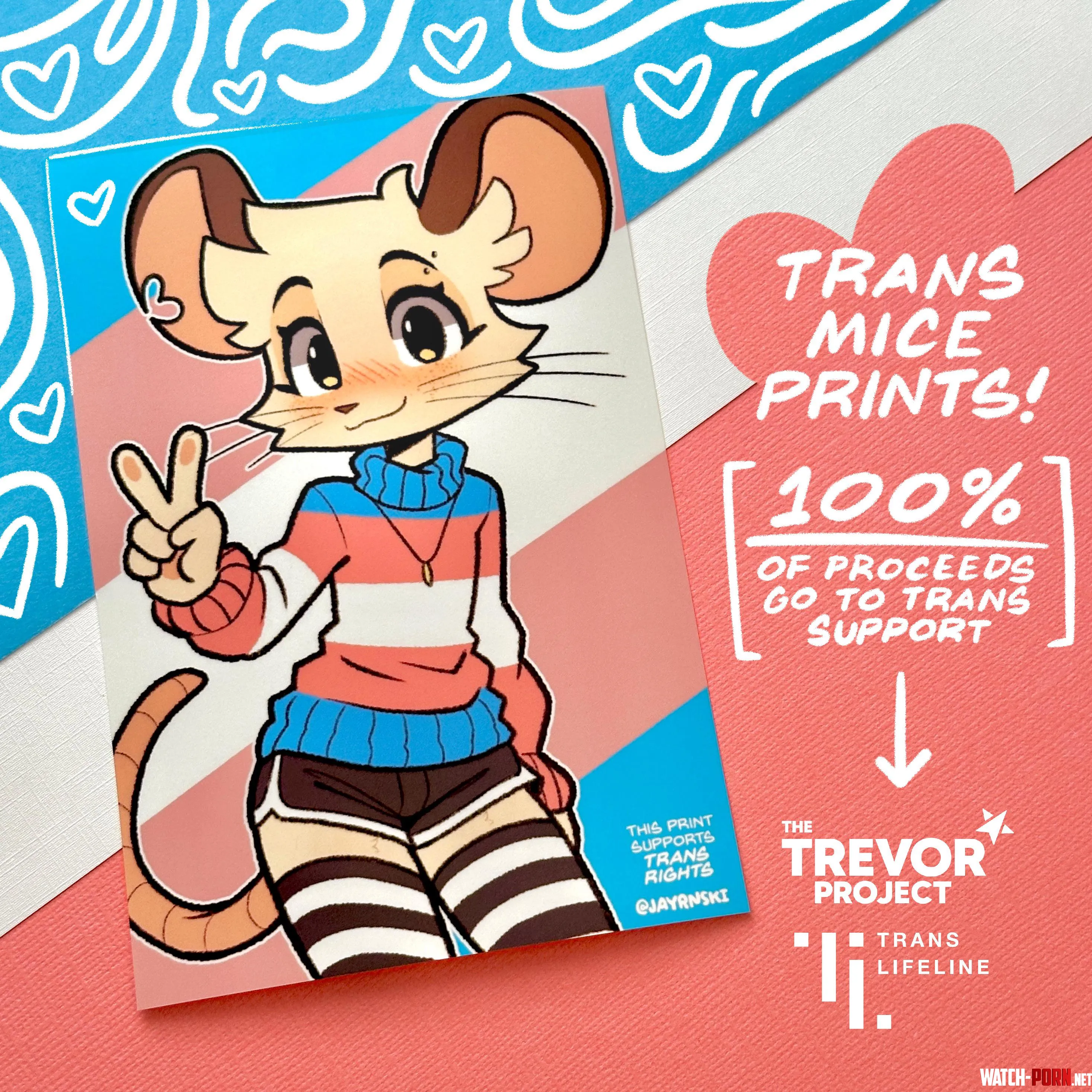 Trans Mice Support Prints  100 goes to trans support by JayInDisarray