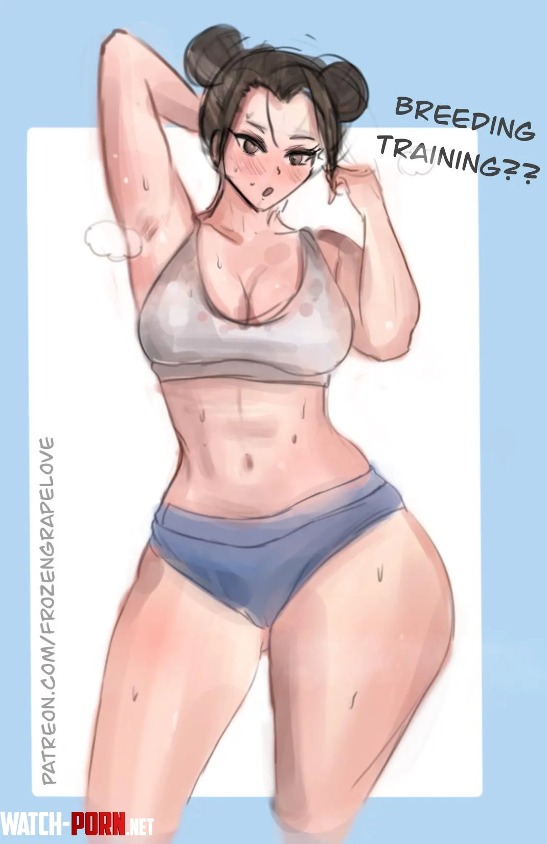 ChunLi Breeding Training OC FrozenGrapeLove by frozen_grape_love