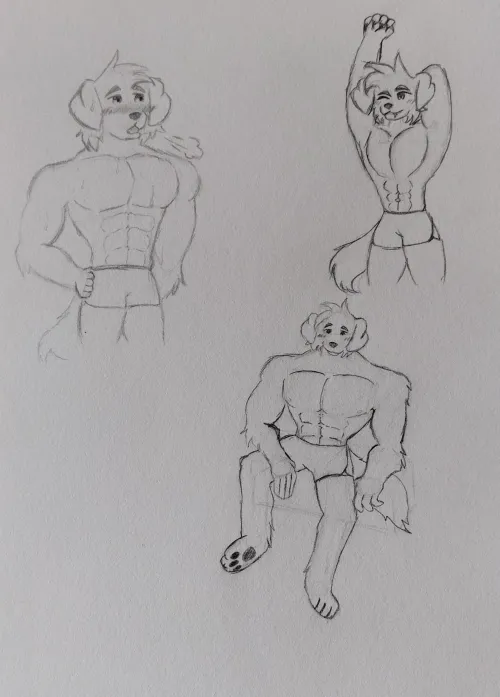 Thumbnail Strong Boy 3 - Furry Art by PreparationSpecial42