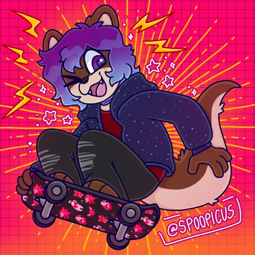 Thumbnail Spoopicus' Furry Commission for Oskarotty