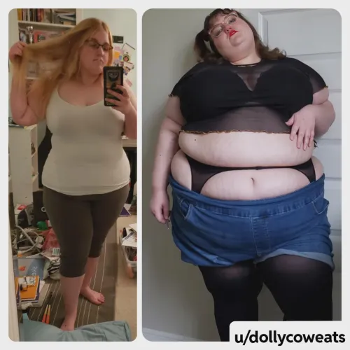 Thumbnail Chubby to Stuffed Show Cow: dollycoweats' Journey in Wgbeforeafter