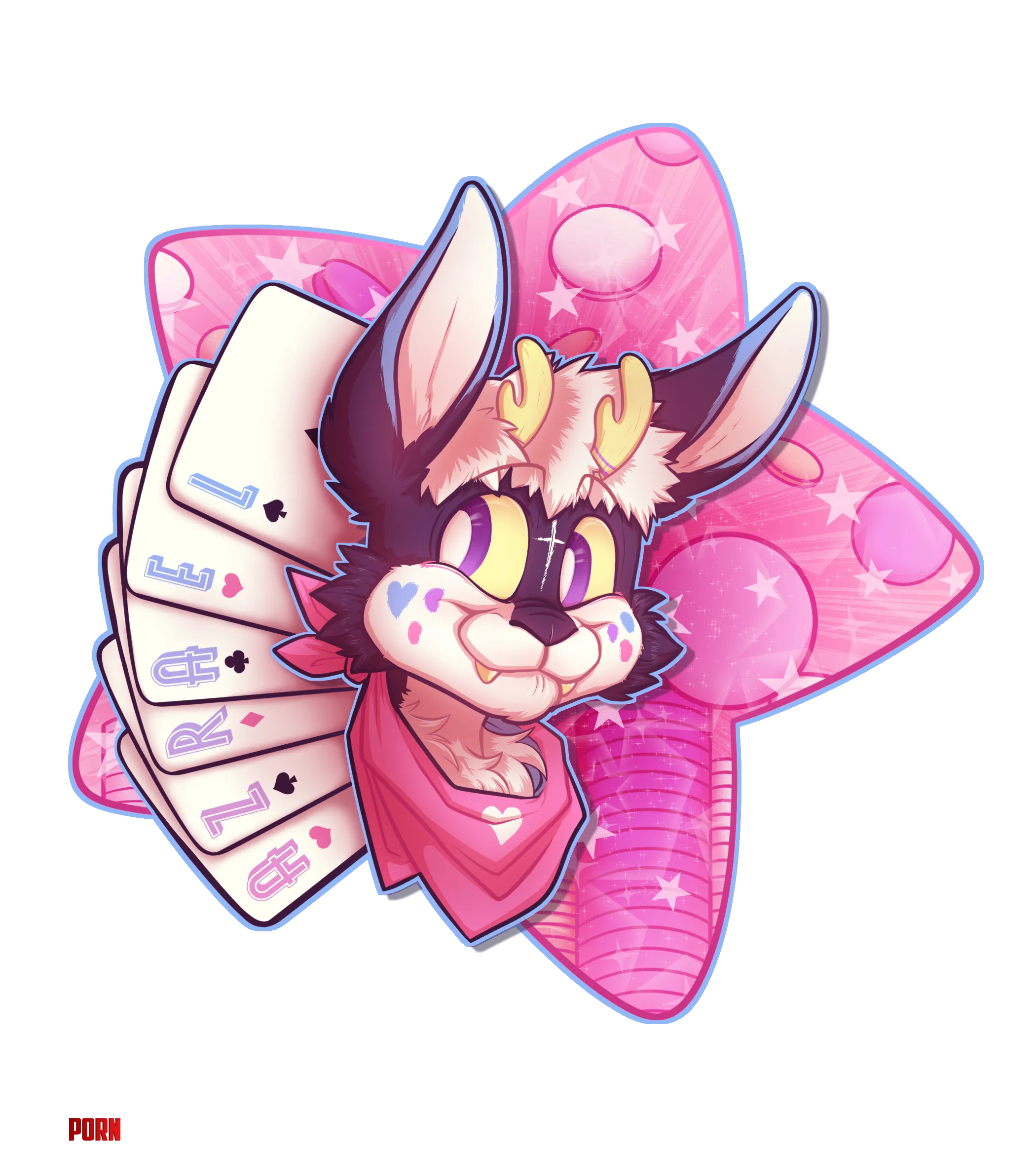 Coming back to the furry fandom first badge ive done since my return of my fursona 3 by cmykai