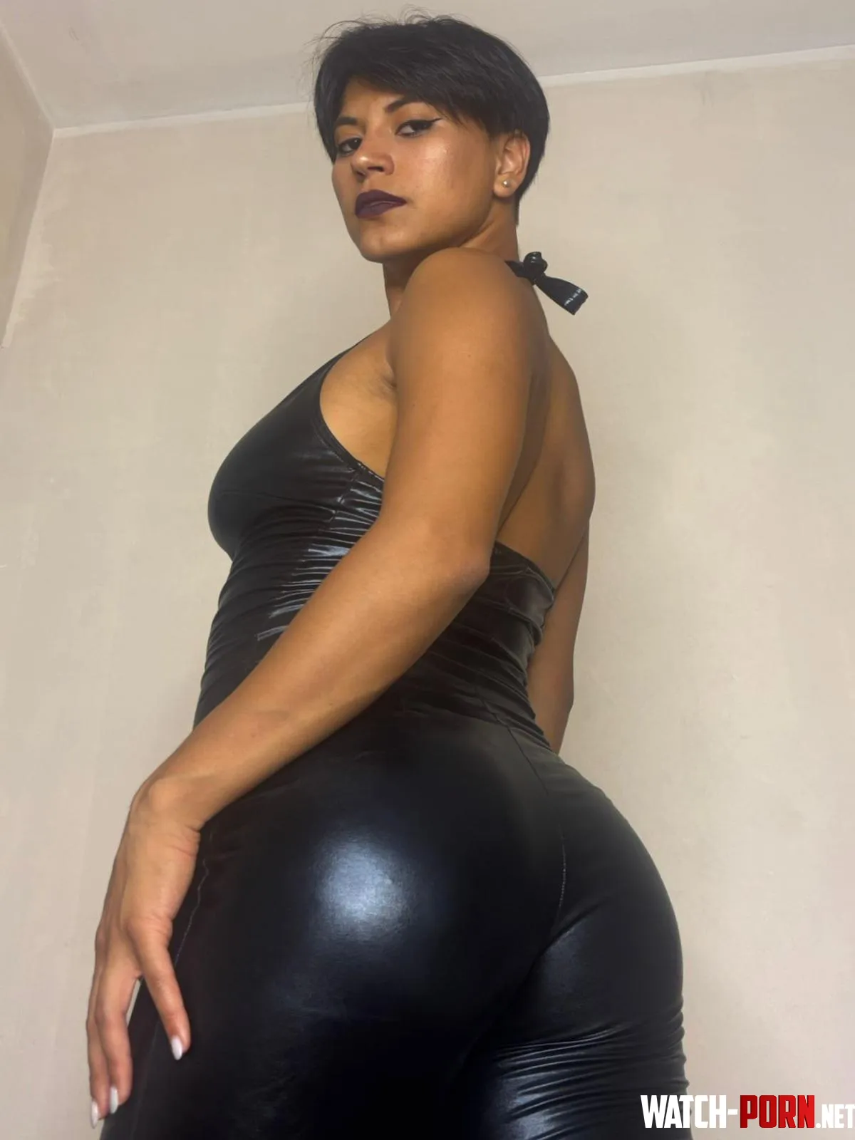 ready to smell my new leather catsuit by Fun-Airport-8589