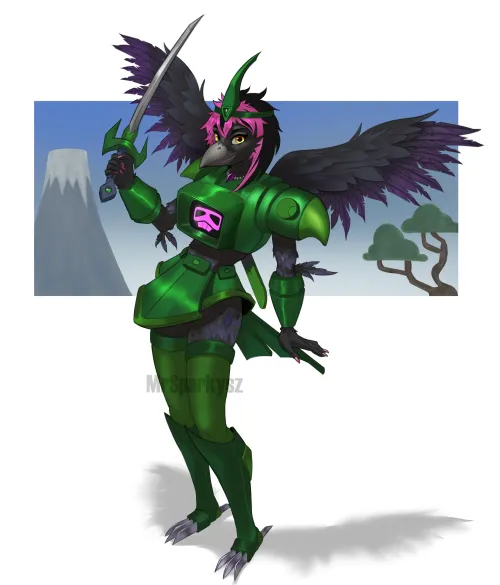 Thumbnail Crow Samurai Commission Artistry by MrSparky00 in the furry Category