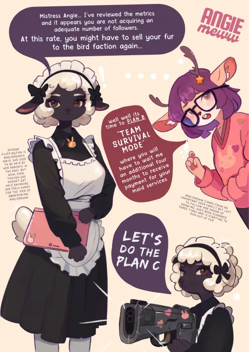 Thumbnail Meet Athena Fluffington: angiemeww's Adorable Maid OC