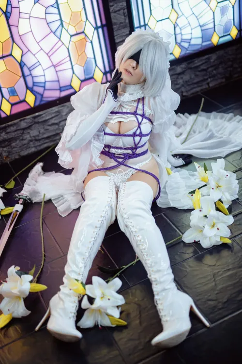 Thumbnail Yuna Kairi's Beautiful White Bride 2B Cosplay | YunieSunshine