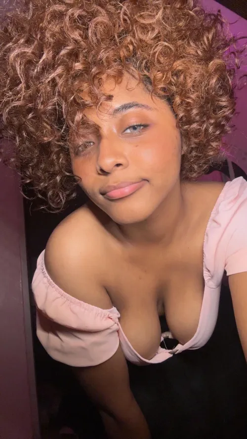Thumbnail All Eyes on Curls and Cleavage - Downblouse Intrigue by Rasperryxpie