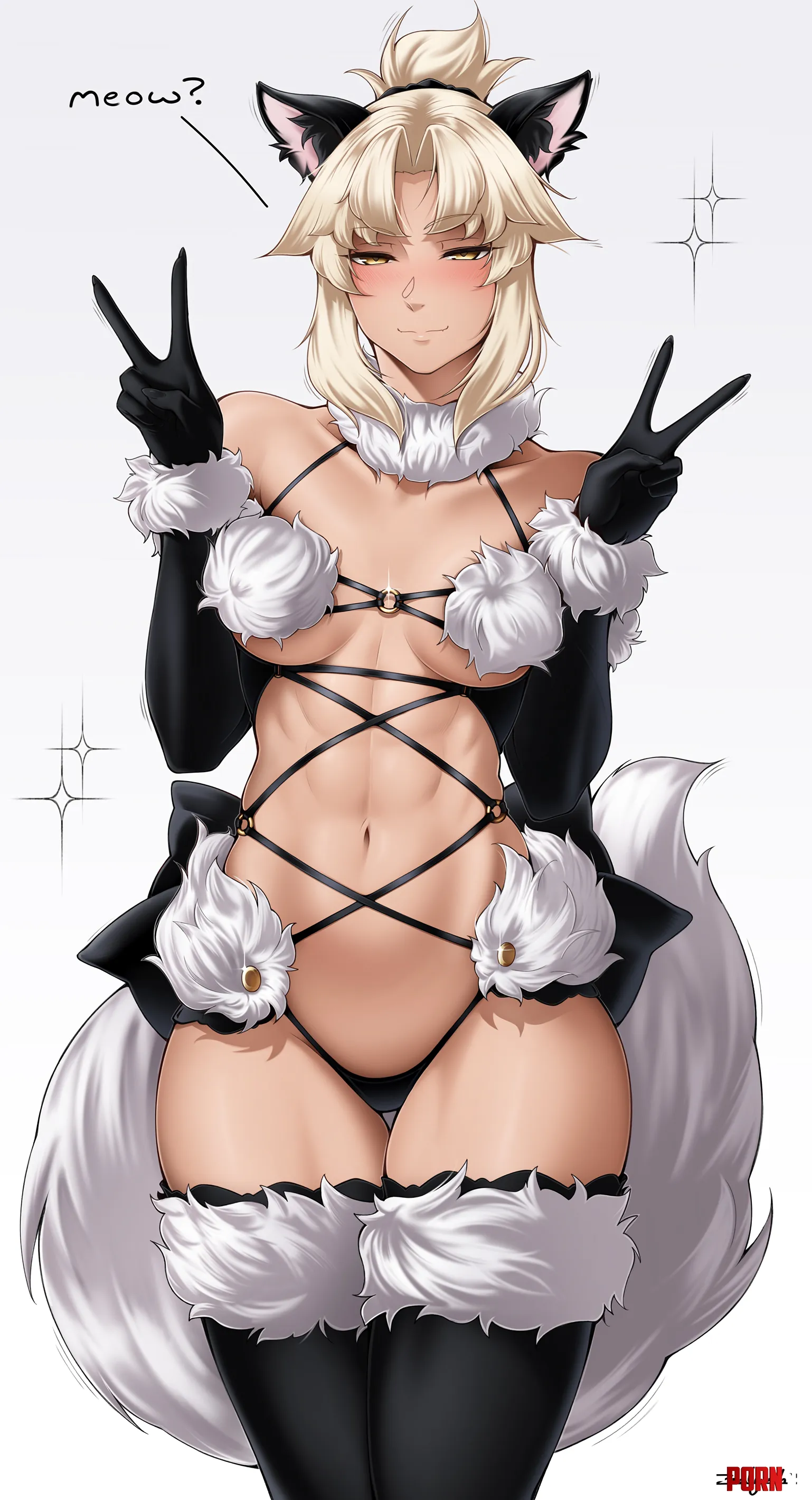 Kitty Mordred Fate Zealyush by pinkynoseddd