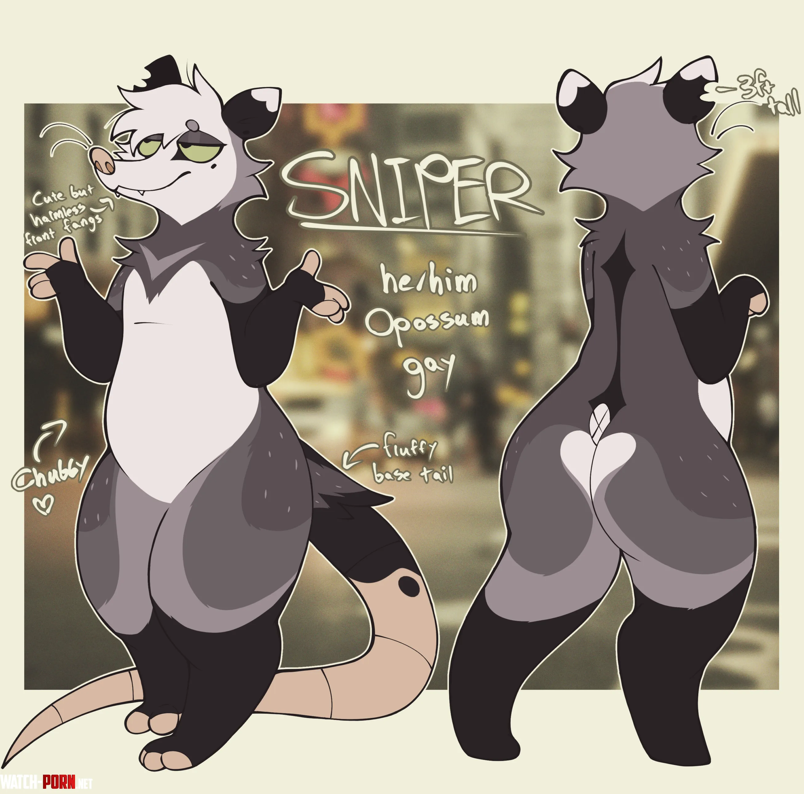 new fursona design my art by streetp0ssum