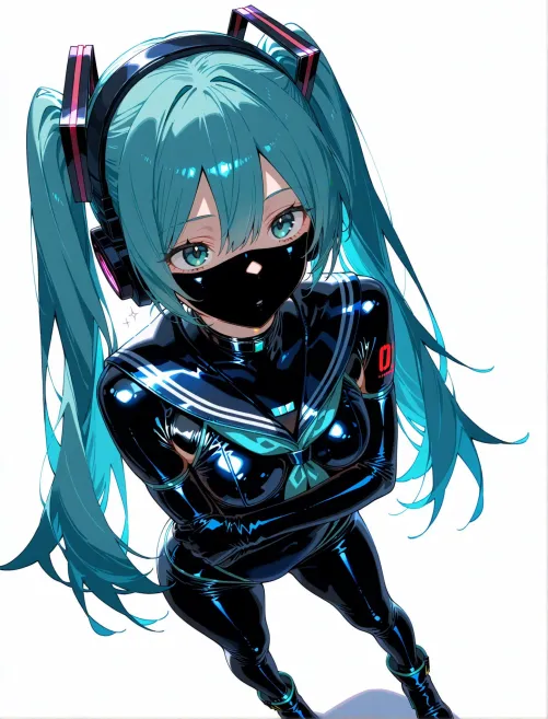 Thumbnail Latex Sailor Miku Vocaloid in the animebodysuits Category