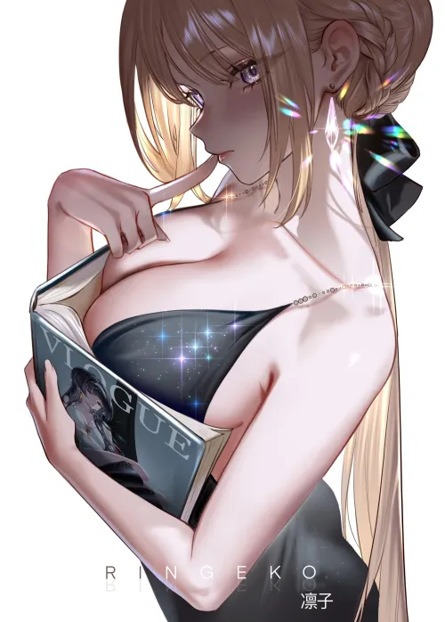 Thumbnail Evelyn in Elegant Dress with Book: Zenless Zone Zero | pantsu