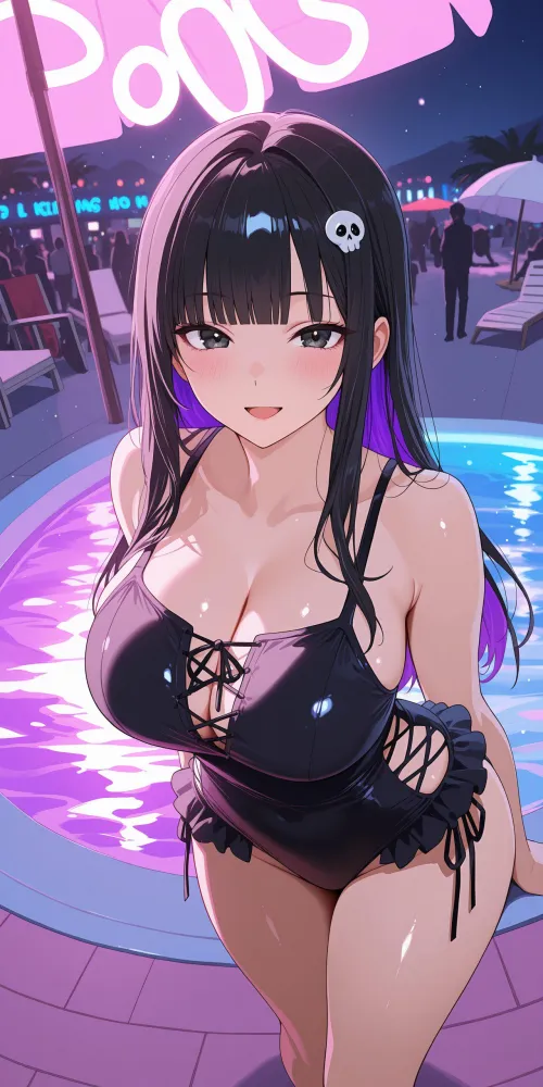 Thumbnail Nighttime Pool Party: Revelry in the World of OppaiLove by CheetahSperm18
